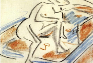 Sich waschende Dodo, 1908