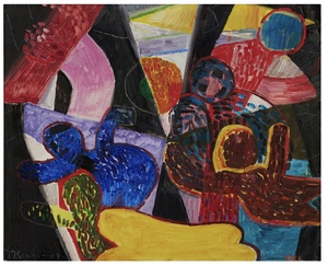 „Abstrakt verwoben“ - Arbeiten auf Papier im Dialog mit textiler Kunst