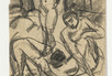 Nackte Männer, Wasser schöpfend (verso: Studie eines weiblichen Aktes)