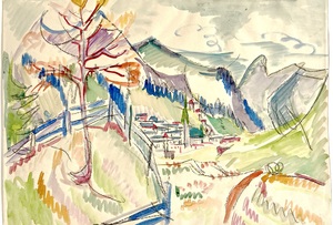 Blick auf Davos, Um 1918